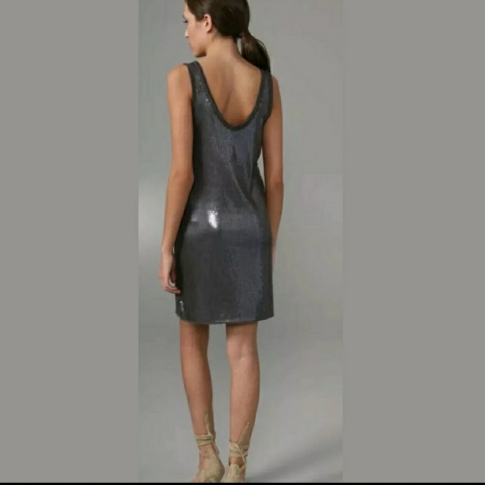 VINCE Jersey knit sequined dress